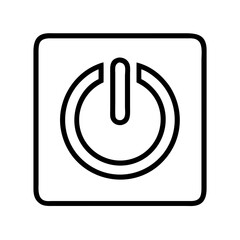 power button icon, power button line art - simple line art of power button, perfect for power button logos and icons