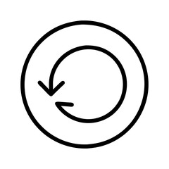 reset icon, reset line art - simple line art of reset, perfect for reset logos and icons