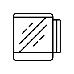 screen protector icon, screen protector line art - simple line art of screen protector, perfect for screen protector logos and icons