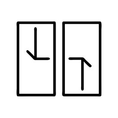 split screen icon, split screen line art - simple line art of split screen, perfect for split screen logos and icons