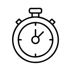 stopwatch icon, stopwatch line art - simple line art of stopwatch, perfect for stopwatch logos and icons