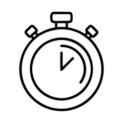 stopwatch icon, stopwatch line art - simple line art of stopwatch, perfect for stopwatch logos and icons