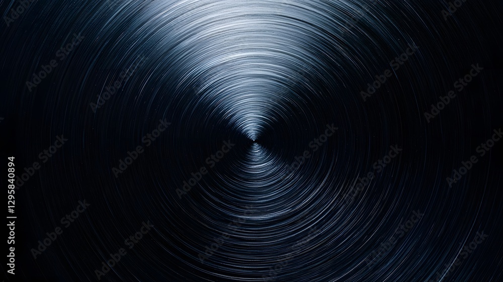 Poster captivating image of a black hole surrounded by star trails creating a cosmic scene of celestial bea