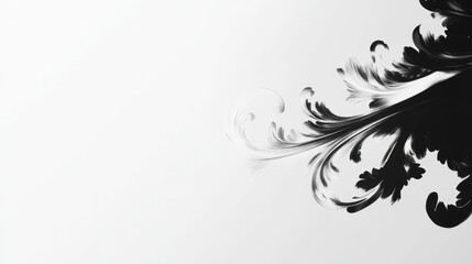 Decorative silver frame with intricate floral patterns, isolated on white, elegant and classic aesthetic,