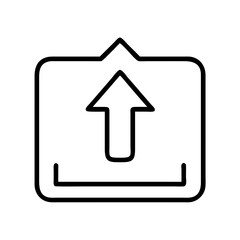 upload icon, upload line art - simple line art of upload, perfect for upload logos and icons