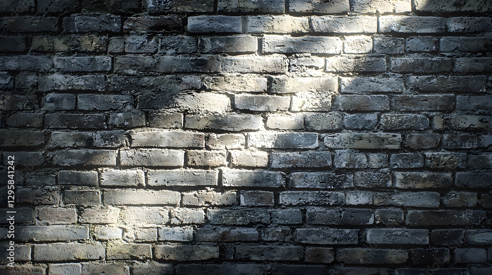 Poster atmospheric brick wall with soft light filtering through creating a warm and inviting space for desi