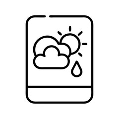 weather app icon, weather app line art - simple line art of weather app, perfect for weather app logos and icons