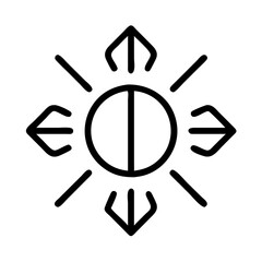 brightness icon, brightness line art - simple line art of brightness, perfect for brightness logos and icons