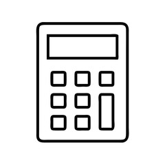 calculator icon, calculator line art - simple line art of calculator, perfect for calculator logos and icons