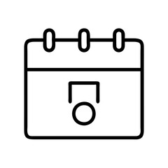 calendar icon, calendar line art - simple line art of calendar, perfect for calendar logos and icons