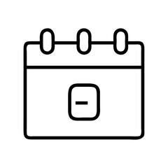 calendar icon, calendar line art - simple line art of calendar, perfect for calendar logos and icons