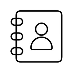 contacts icon, contacts line art - simple line art of contacts, perfect for contacts logos and icons