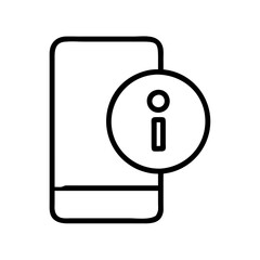 device info icon, device info line art - simple line art of device info, perfect for device info logos and icons
