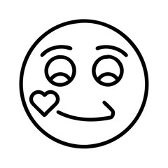 Fototapeta premium emoji icon, emoji line art - simple line art of emoji, perfect for emoji logos and icons