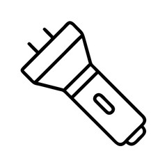 flashlight icon, flashlight line art - simple line art of flashlight, perfect for flashlight logos and icons