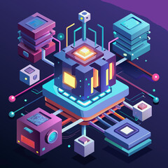 Fototapeta premium isometric view of a city