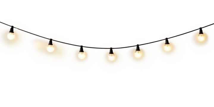 PNG String lights lighting illumination decorative.