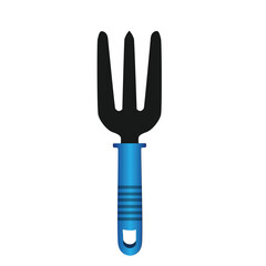 garden shovel icon with blue plastic handle,gardening equipment,symbol,vector illustration on white background.