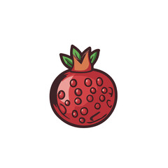 A Simple icon flat 2D icon pomegranate branch isolated on a transparent background, vector, animation design, simple flat 2D icon, minimalist design and modern illustration