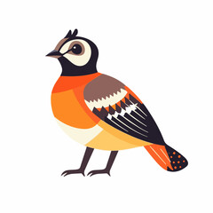 A Simple icon flat 2D icon quail isolated on a transparent background, vector, animation design, simple flat 2D icon, minimalist design and modern illustration