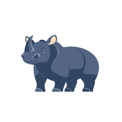 Simple flat 2D icon grey  polygon rhinoceros logo isolated on white background, vector, flat design, animation design, animation design, simple flat 2D icon, clipart