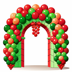 christmas frame with christmas tree and decorations