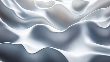 Fototapeta premium Abstract wavy white fabric folds