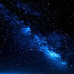 Fototapeta premium Celestial canvas: a vibrant Milky Way stretches across a dark, star-studded night sky