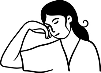 aesthetic woman lineart illustration