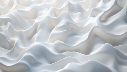 Obraz premium Abstract wavy white fabric texture background