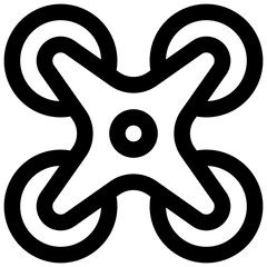 Drone. Editable stroke vector icon.