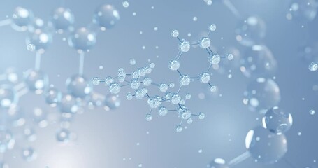 Rosiglitazone rotating 3D model of antidiabetic drug, seamless looped video