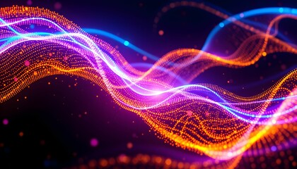 Fototapeta premium Abstract Colorful Wave Background: Dynamic Flow of Light and Energy