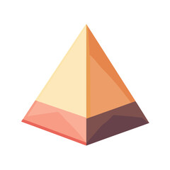 Simple flat 2D illustration of trapezoid shaped clipart  isolated on a white background, vector 2D design, icon, flat 2d illustration art, flat icon, icon set shape