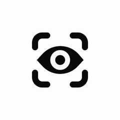 Vision eye scanning icon vector sign