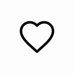 Heart love favorite icon vector sign