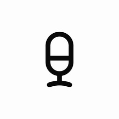 Microphone audio recording icon vector sign