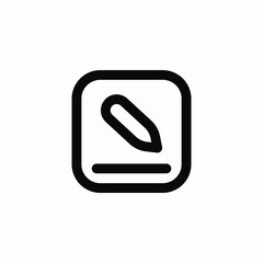 Edit writing tool icon vector sign