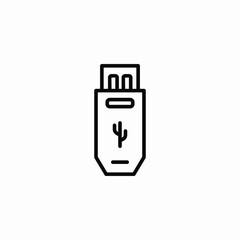 USB flash drive icon vector sign
