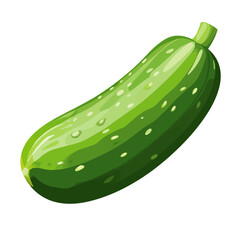A Simple icon flat 2D icon cucumber isolated on a transparent background, vector, animation design, simple flat 2D icon, minimalist design and modern illustration