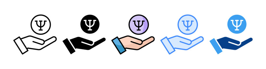 Psychology Icon Set Multiple Style Collection