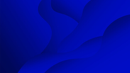 Abstract Blue Background with Flowing Lines and Fluid Shapes