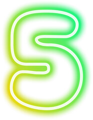 Neon Number Sign