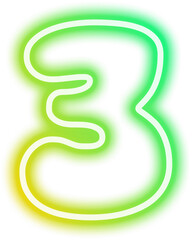 Neon Number Sign