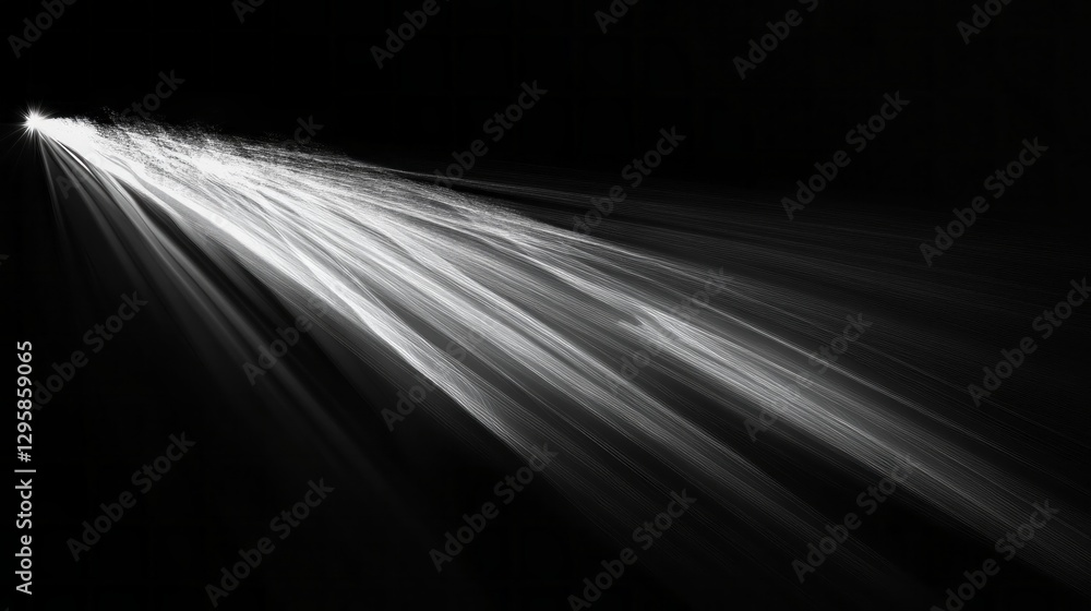 Poster a striking beam of light breaks through the darkness, illuminating the air with a soft glow. this en