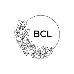 BCL letter logo design with white background in illustrator, vector logo modern alphabet font overlap style. calligraphy designs for logo, Poster, Invitation, etc.