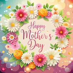 Greeting Mother's day background vector.