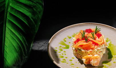 Gourmet seafood dish served elegantly on a plate