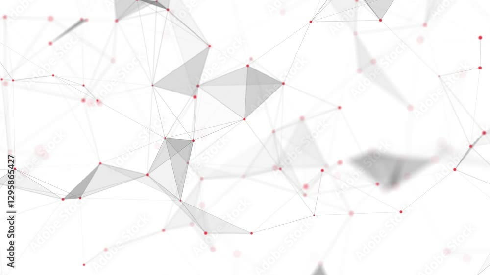 Poster abstract polygonal space with dots and lines motion. data technology and scientific illustration. 3d