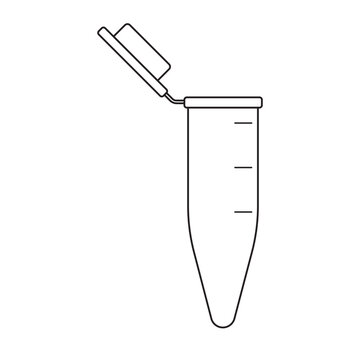 Eppendorf tube open line icon